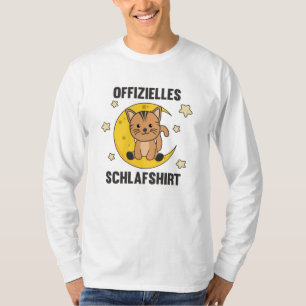Moon Animal Cat Officiële Slaap-Shirten T-shirt