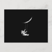 Moon Astronaut Briefkaart (Voorkant)