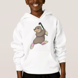 Moon au hockey avec chauve-souris de hockey