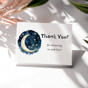 Moon Baby shower étoiles espace Merci