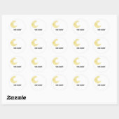 Moon Baby shower Ronde Sticker (Vel)