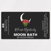 Moon Bath Soak Spell Labels in zwart (Design 1)