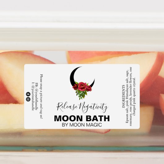 Moon Bath Soin Spell Étiquettes (Apposé)