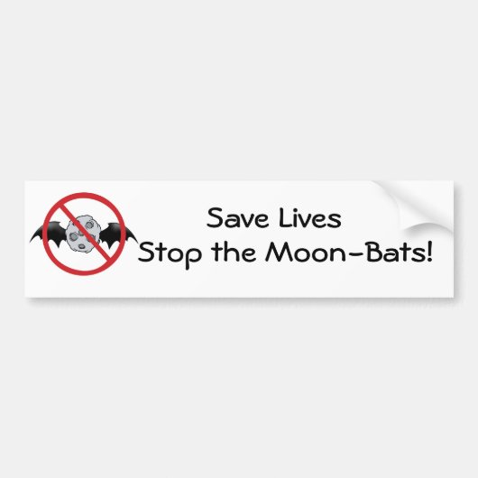 Moon - Bats Bumpersticker (Voorkant)
