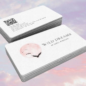 Moon & Birds Logo Design QR Code Carte de visite