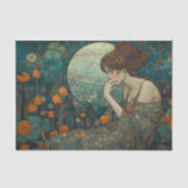 Moon Blossom  Art Nouveau Decoupage Tissuepapier (Voorkant)