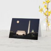 Moon boven Washington DC Kaart (Gele Bloem)