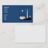 Moon boven Washington DC Visitekaartje (Voorkant / Achterkant)