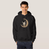Moon Bunny Rabbit Sitting In Crescent Moon Easter Hoodie (Voorkant volledig)