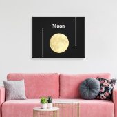 Moon Canvas Afdruk (Insitu (Woonkamer))