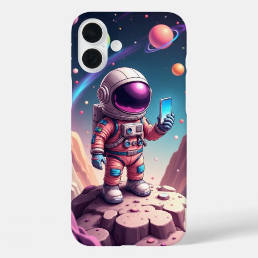 Moon Cartoon Astronaut Art Case-Mate iPhone Case (Achterkant)