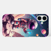 Moon Cartoon Astronaut Art Case-Mate iPhone Case (Achterkant (horizontaal))