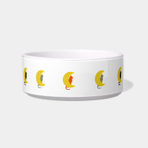 Moon Cat Ceramic Pet Bowl