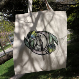 Moon Cat Flower Luna Cats Floral MoonCat Tote Bag