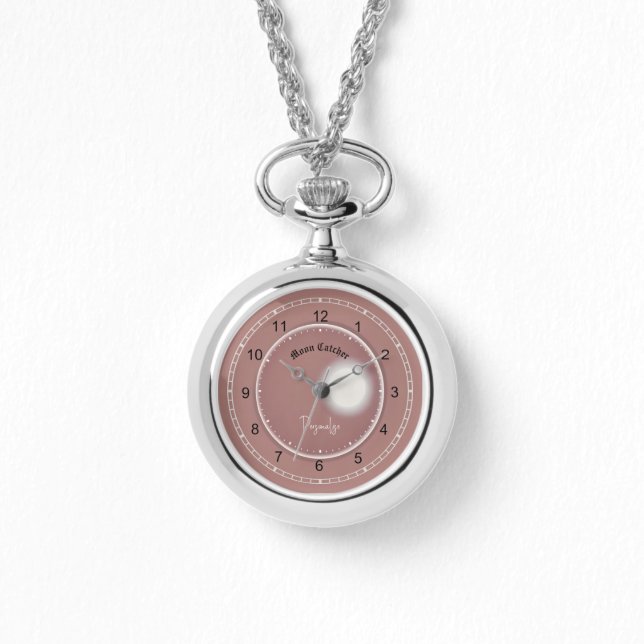 Moon Catcher Dusky Roze Schattige Ketting (Voorkant)