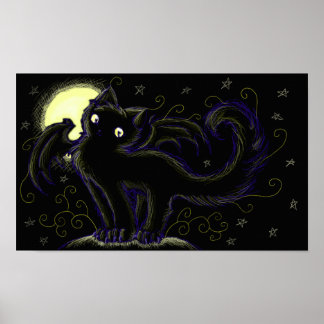 Moon Cats nacht Poster