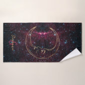 Moon Celestial Cancer Astrology Glitter Monogram Badhanddoek (Badhanddoek)