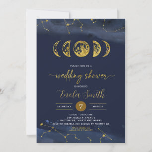 Moon Celestial Wedding Shower Kaart