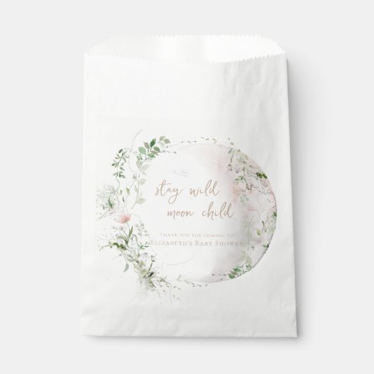 Moon Child | Baby shower van Boho Hippie Bedankzakje (Voorkant)