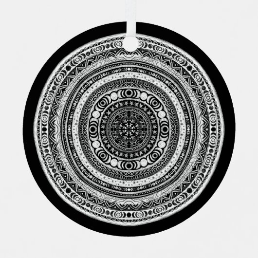 Moon Child Mandala Triple Moon Witch Metalen Ornament (Voorkant)