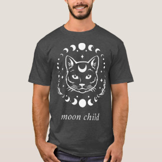 Moon Child New age Mystical Moon Phase Goddess Tar T-shirt