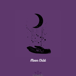 Moon Child Round Wall Clock  Ronde Klok