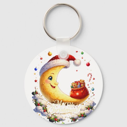 moon christmas sleutelhanger (Voorkant)