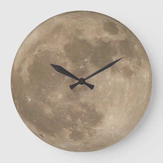 Moon Clock Full Moon Wall Clocks Grote Klok (Voorkant)