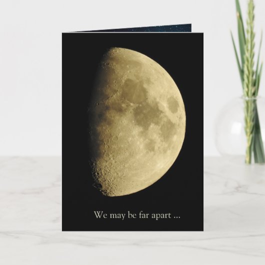 Moon Close Up Foto, Eenzaam zonder jou Kaart (Voorkant)