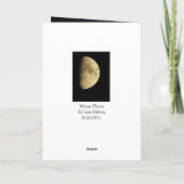 Moon Close Up Foto, kijkend naar dezelfde maan Kaart (Achterkant)