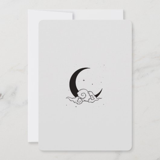 Moon Cloud Faire-part de mariage (Dos)