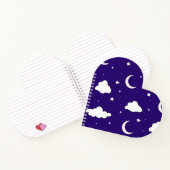 Moon Clouds and Stars Spiral Notebook Notitieboek (Binnen)