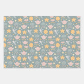 Moon Clouds Stars Inpakpapier Vel (Voorkant 2)