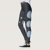 Moon Constellation Blue Yoga Pattern Legging (Links)