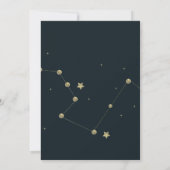 Moon Constellation Gold Celestial Blue Wedding Kaart (Achterkant)