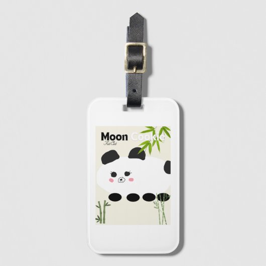 Moon cookie bagagelabel (Voorkant (verticaal))