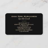 *~* Moon Cosmic Stars Gold Sparkle Glitter Sun Visitekaartje (Achterkant)