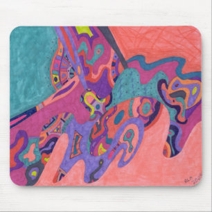 Moon Crashers, abstracte kunst Muismat
