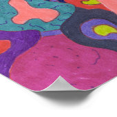 Moon Crashers, abstracte kunst Poster (Hoek)