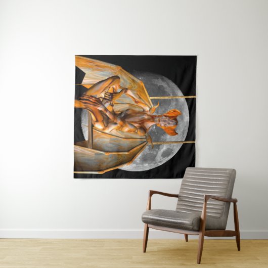 Moon Créature Tapisserie (En situation (horizontale))