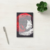 Moon Crimson Red White Wolf Post-it® Notes (Kantoor)