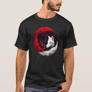 Moon Crimson Red White Wolf T-shirt