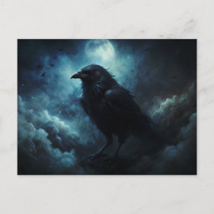 Moon Crows Halloween Briefkaart