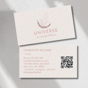 Moon Crystal Energy Healer QR-code Visitekaartje