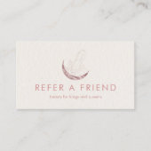 Moon Crystal Energy Healer Salon Beige Aanbevelingskaartje (Voorkant)