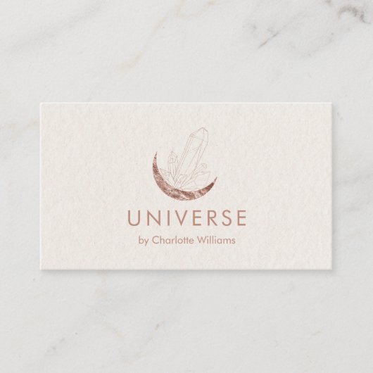 Moon Crystal Energy Healer Visitekaartje (Voorkant)