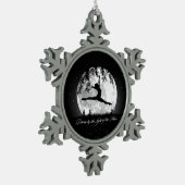 Moon Dance Snowflake Pewter kerstversiering Tin Sneeuwvlok Ornament (Links)