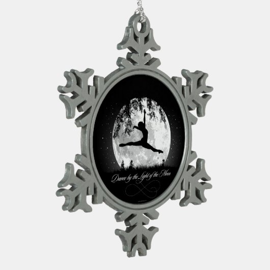 Moon Dance Snowflake Pewter kerstversiering Tin Sneeuwvlok Ornament (Links)