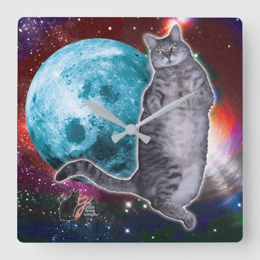 Moon Dancer Bosco Vierkante Klok (Voorkant)