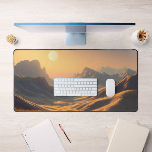 Moon Desk Mat - Phases lunaires esthétiques, Plein